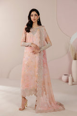 Roselle By Zarif Unstitched 3 Piece Printed & Emb Formals Suit-FLORE