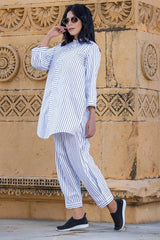 Urban Cut Co-Ord Set  ( Two Piece)- COTTON