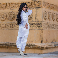 Urban Cut Co-Ord Set  ( Two Piece)- COTTON