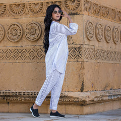 Urban Cut Co-Ord Set  ( Two Piece)- COTTON