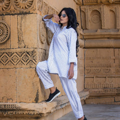 Urban Cut Co-Ord Set  ( Two Piece)- COTTON