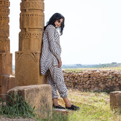 Urban Cut Co-Ord Set  ( Two Piece)- COTTON