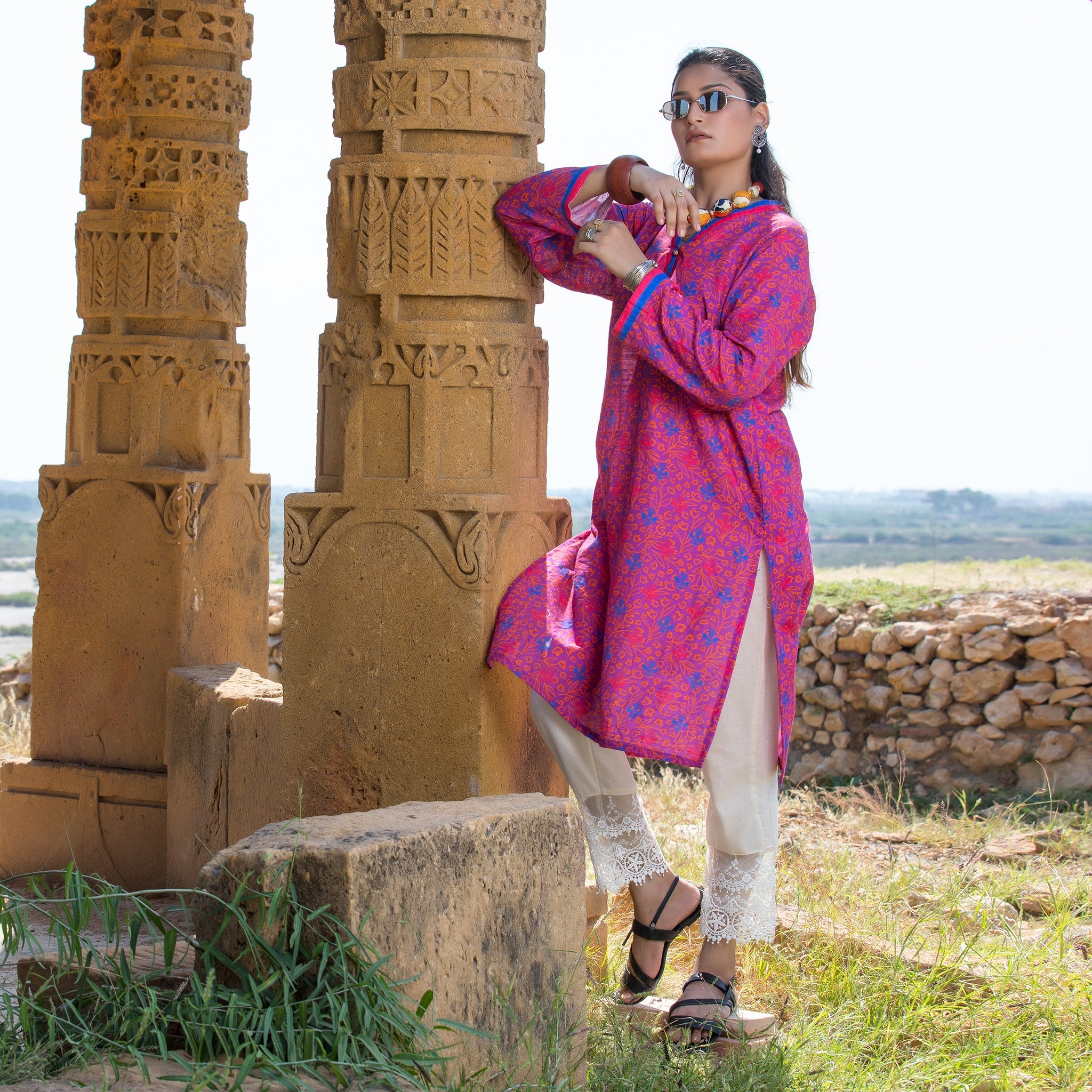 Urban Cut 1 Piece Printed  Cotton Stitched Kurta