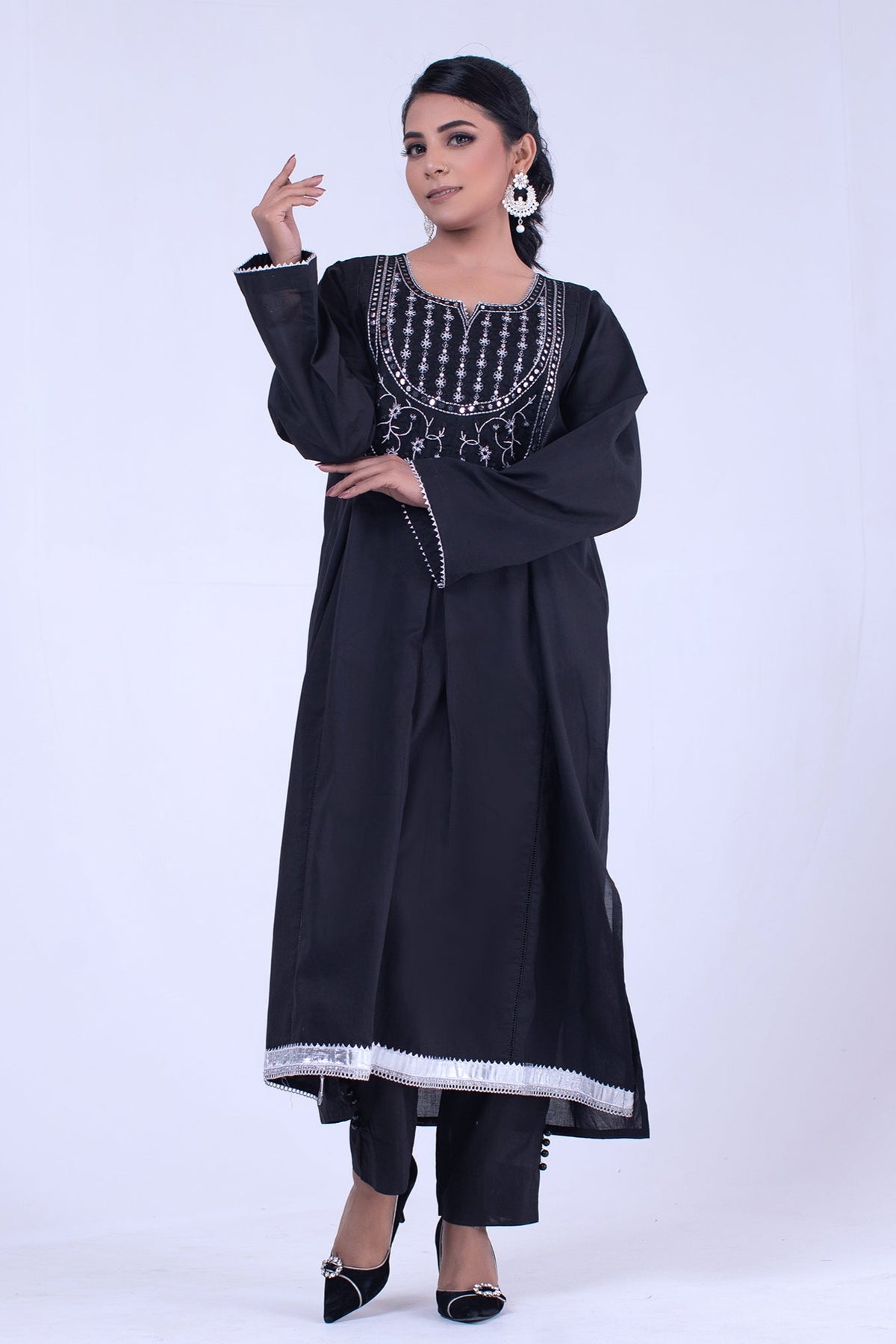 Urban Cut 1 Piece Solid Cotton Stitched Kurta
