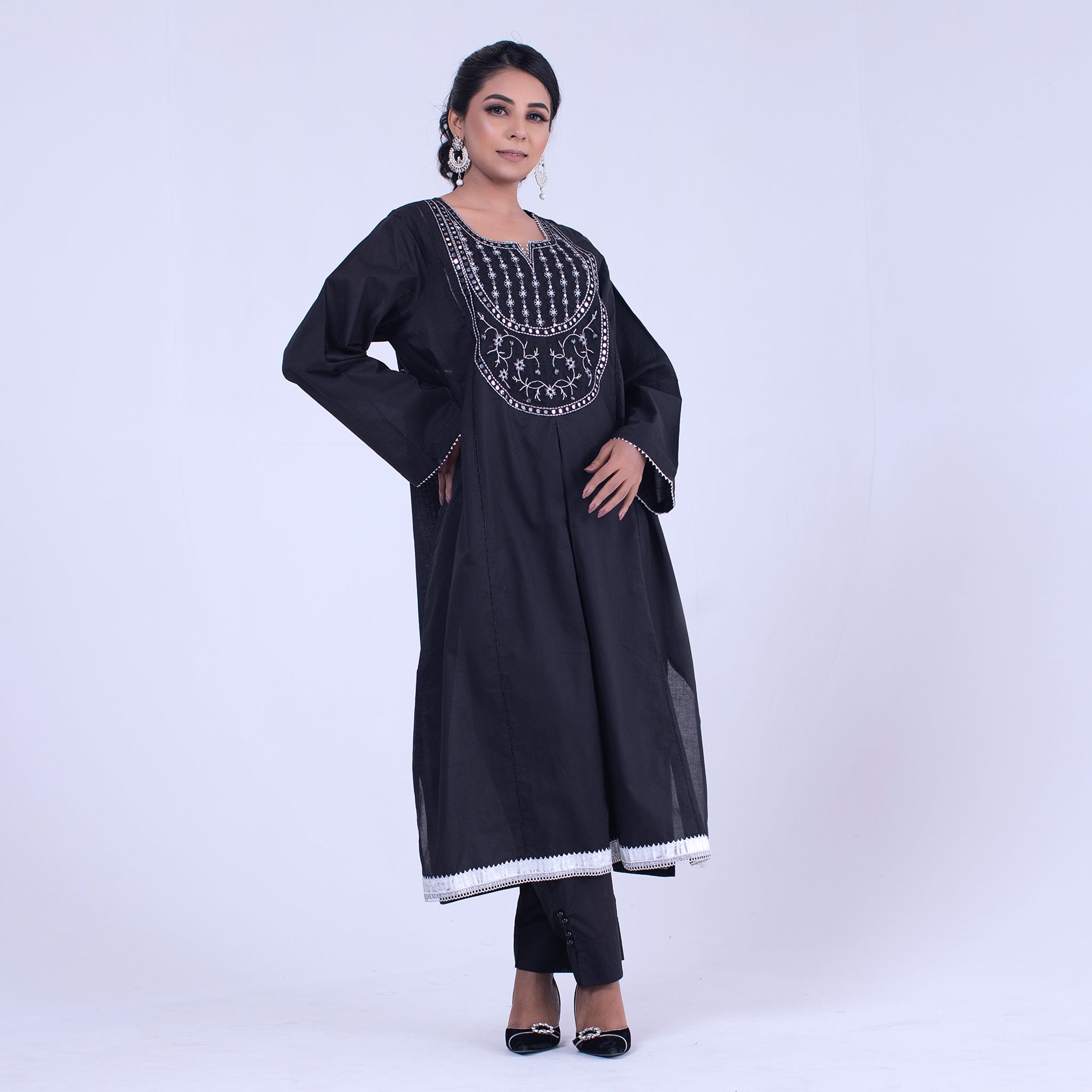 Urban Cut 1 Piece Solid Cotton Stitched Kurta