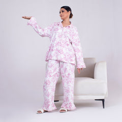 Urban Cut 2 Piece PJ Suit- Cotton Comfy Flannel ( Shirt + Trouser)