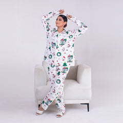 Urban Cut 2 Piece PJ Suit- Cotton Comfy Flannel ( Shirt + Trouser)