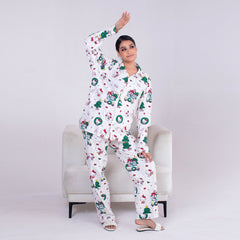 Urban Cut 2 Piece PJ Suit- Cotton Comfy Flannel ( Shirt + Trouser)