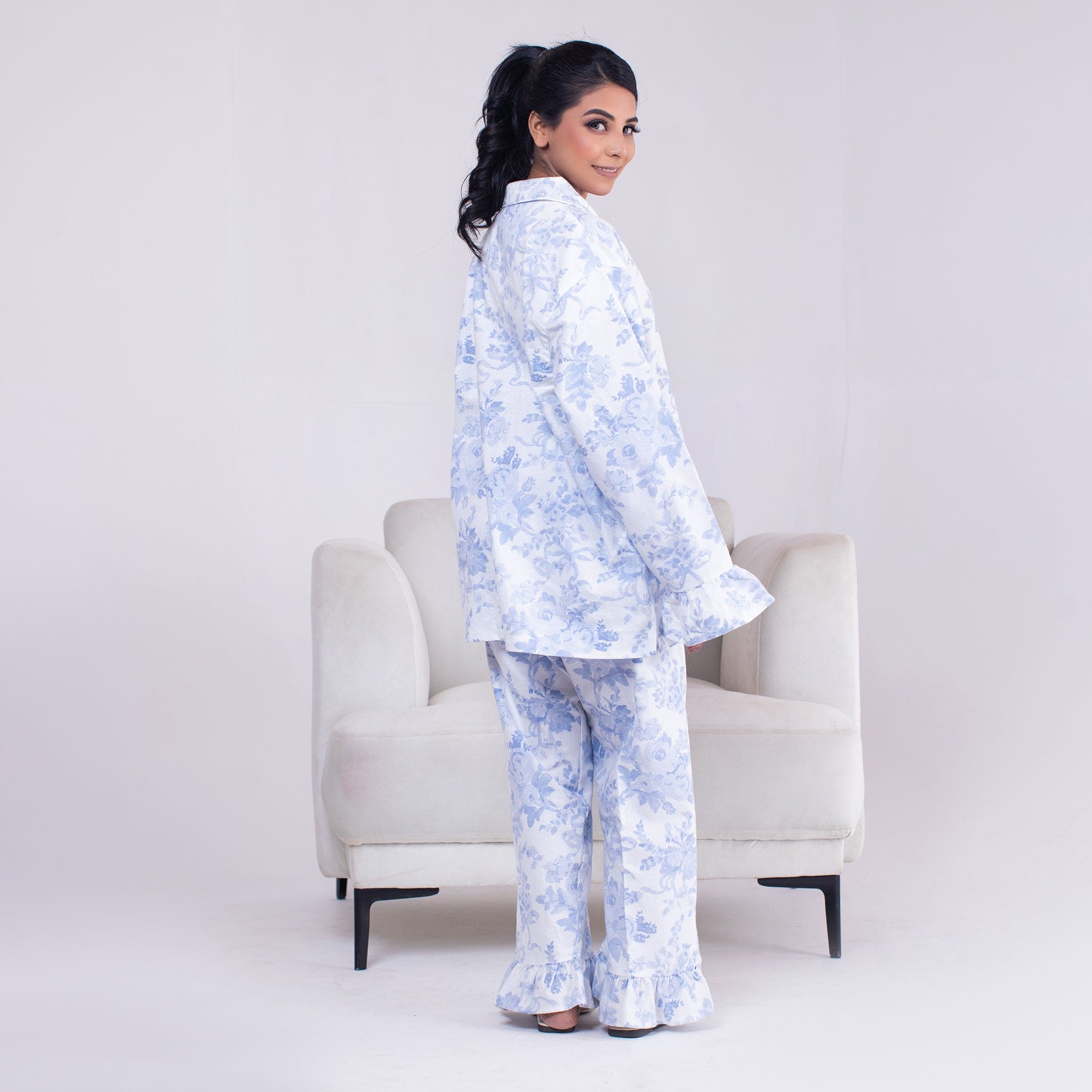 Urban Cut 2 Piece PJ Suit- Cotton Comfy Flannel ( Shirt + Trouser)