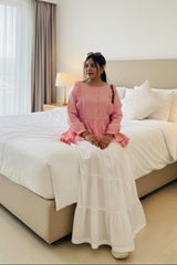 Urban Cut Stitched Cotton Long Maxi Skirt-C0226