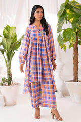 Ayla Studio Stitched PRINTED ESSENTIAL CO-ORD Sky Checks