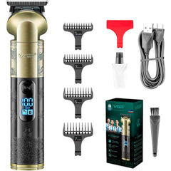VGR-Professional Hair Trimmer V-296 Titanium coated stainless steel blade 1200mAh Lithium battery Cord/Cordless USB Charging