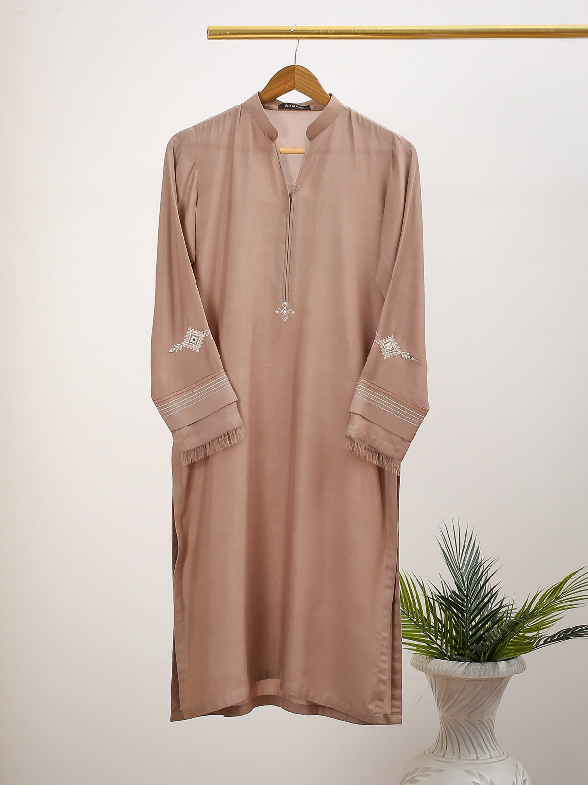 Samawi Stitched Kurta Collection'2025-Mauve Kurta