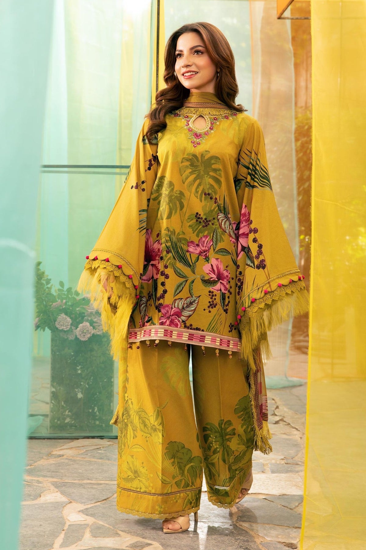 M.Basics By Maria B Unstitched 3 Piece Lawn Vol-01 Collection-10-A