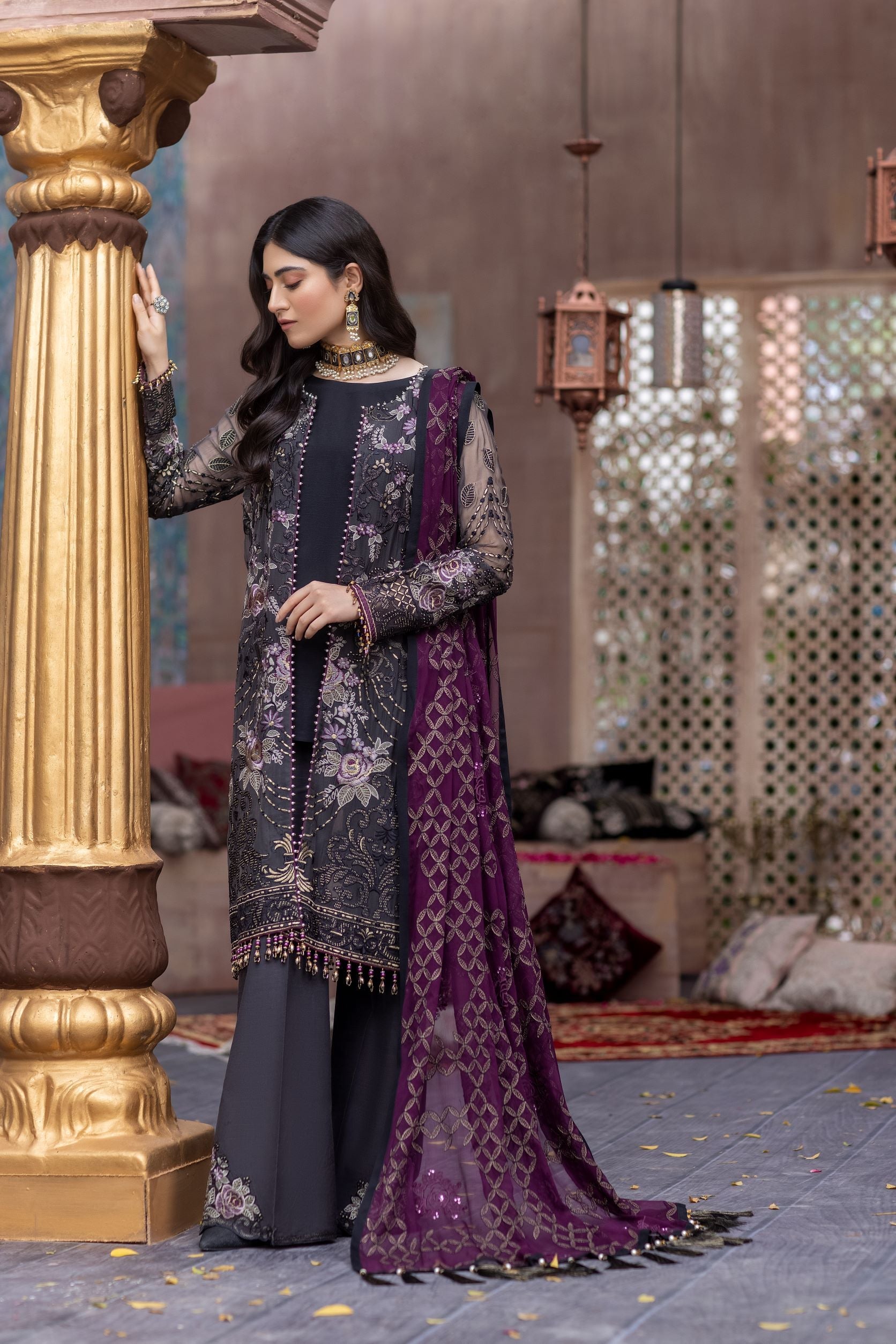 Flossie Unstitched 3 Piece Formals Executive Vol-03 Collection'2025-Voguish