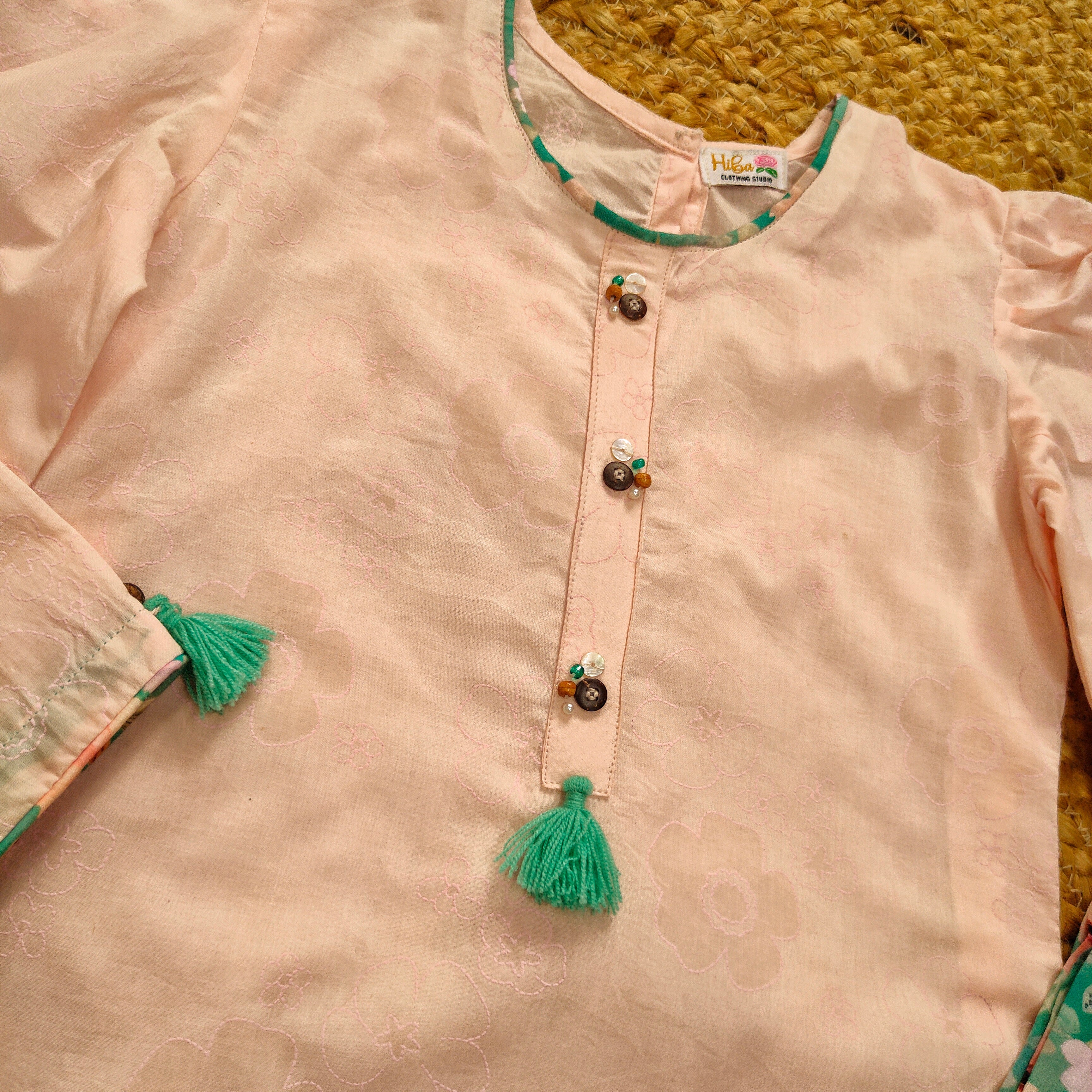 Hiba Fashion Pastel Pink 2 pcs Lawn suit (FSB-003)