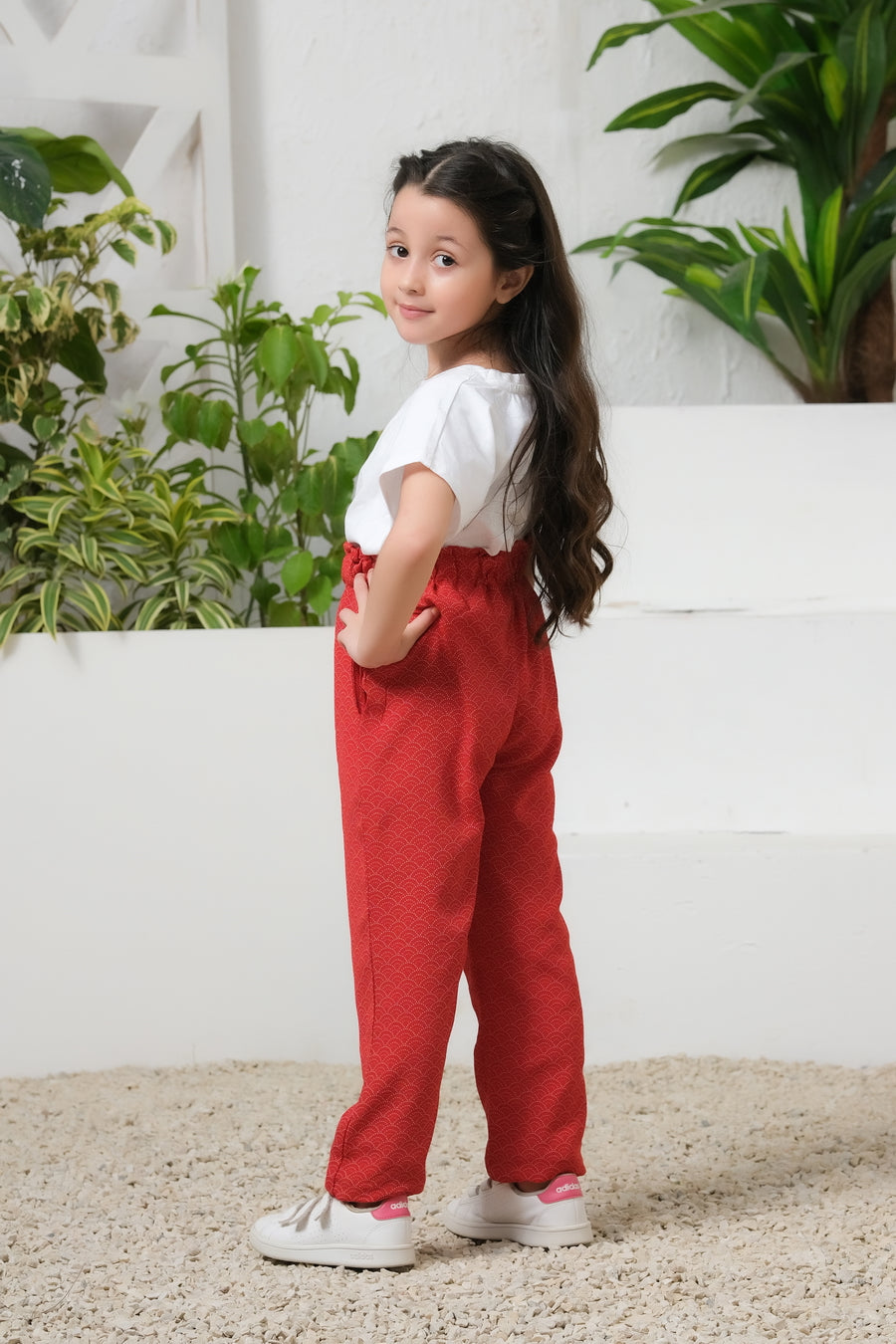 Sprinkles Stitched 1 Piece Summer Bottoms Kids Collection'2025-Rose Wide Leg Trouser