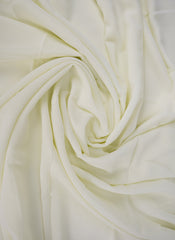 Hijab Ul Hareem Ivory White Plain Chiffon Scarf