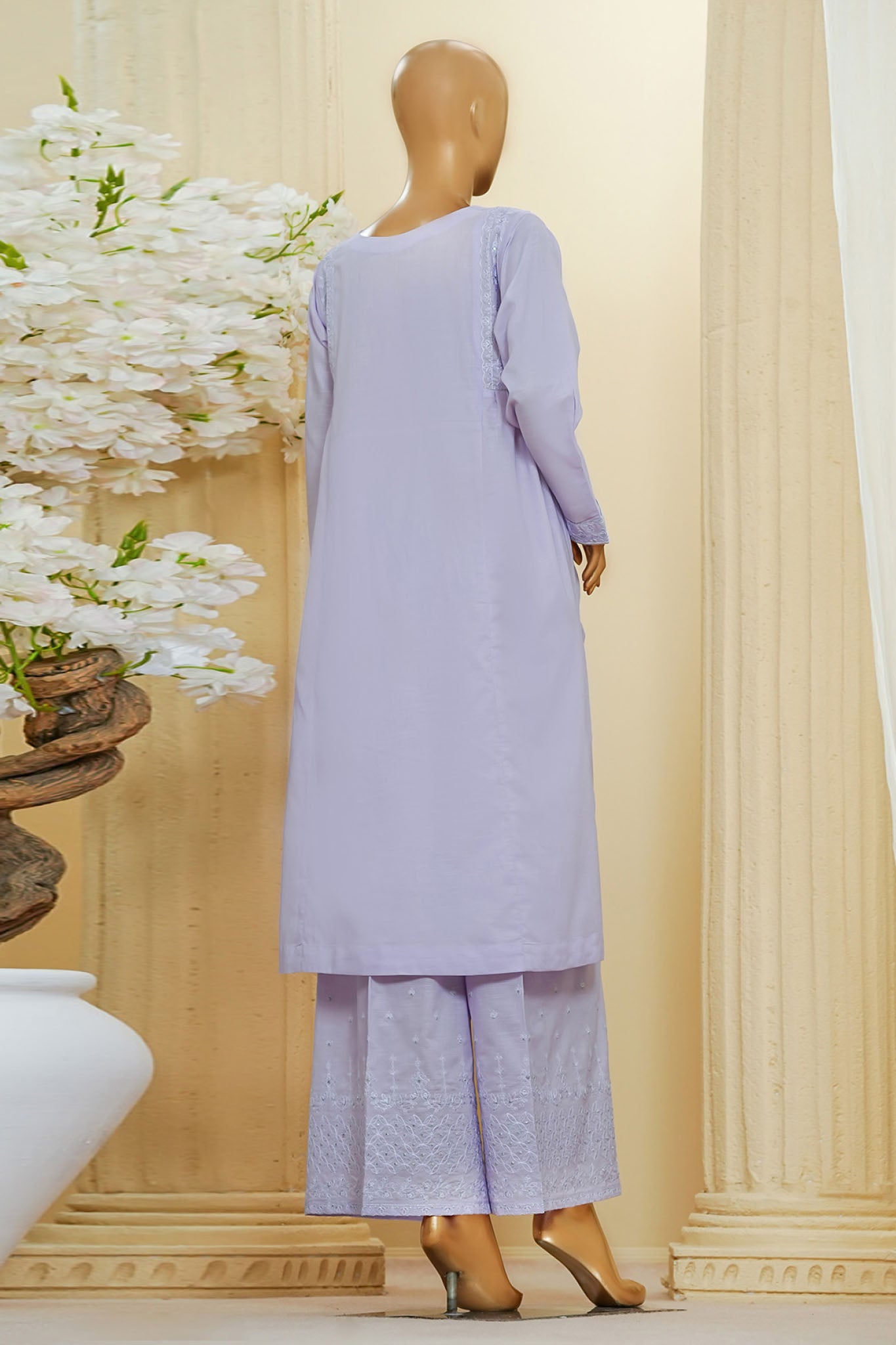 Thread & Needle By HZ Stitched 2 Piece Festive Solid Emb Cotton Collection'2025-SE2P-102