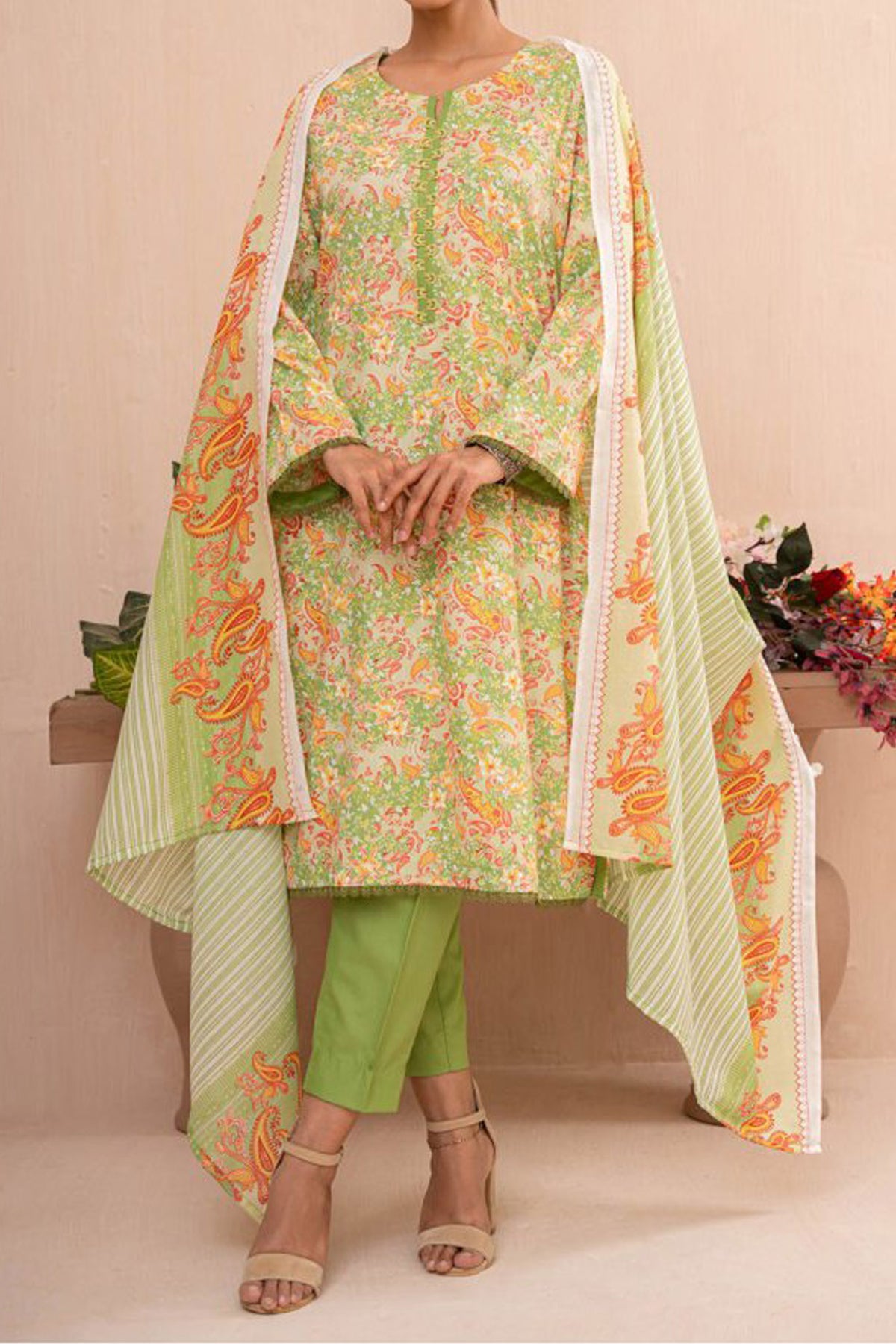 Amna Khadija Unstitched 3 Piece Wrinkle Free Prints Vol-17 Collection'2024-1093-D