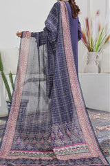 Aizal Stitched 3 Piece Embroidered Fancy Collection'2025-AE-109-Purple