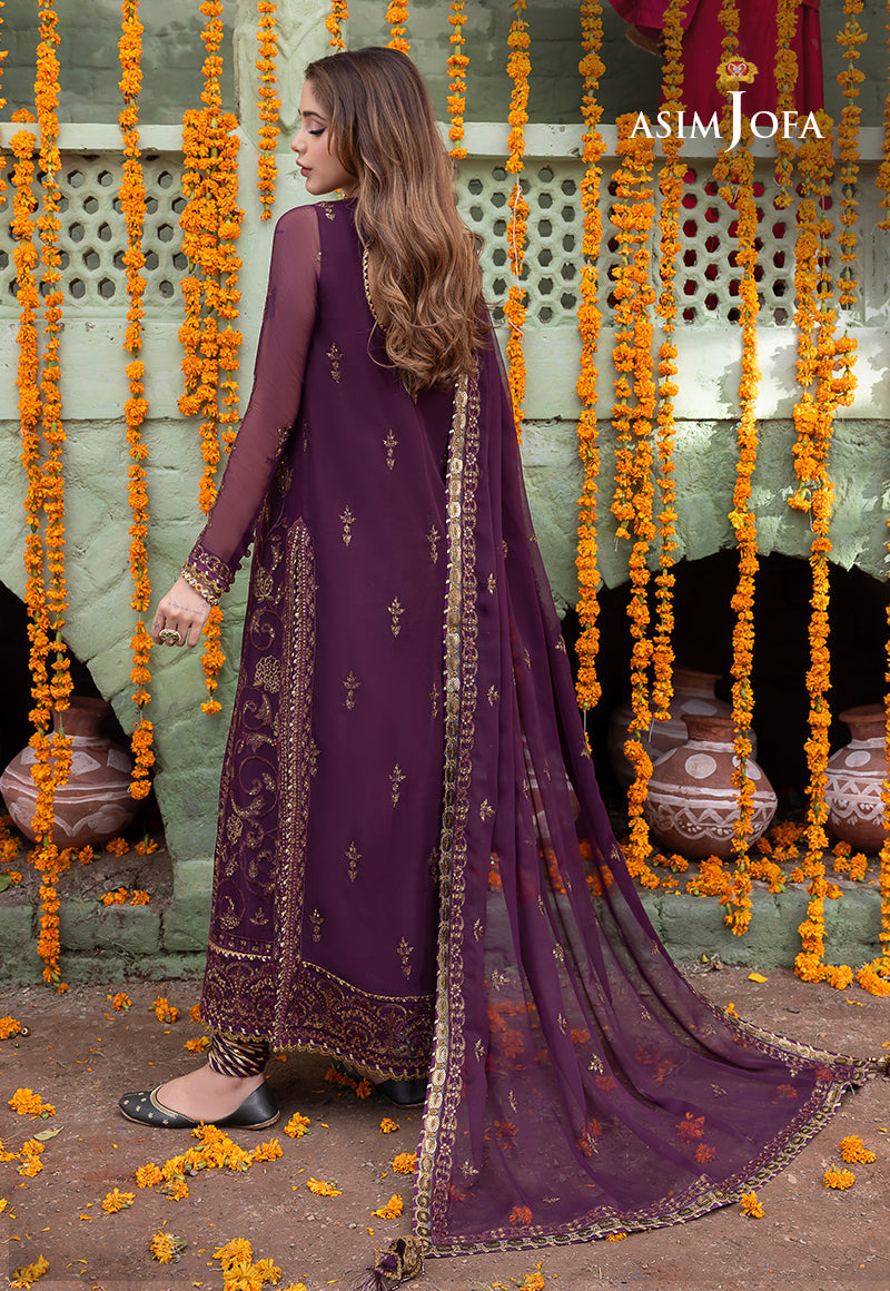 Asim Jofa Abresham '23 Ajab-22 Embroidered Chiffon 3 Pcs