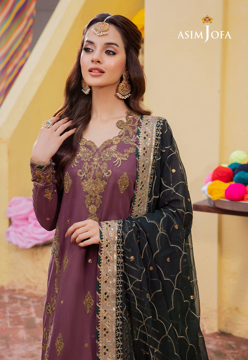 Asim Jofa Abresham '23 Ajab-17 Embroidered Lawn Silk 3 Pcs