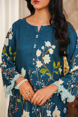 Hazel By Aizal Stitched Co Ords Slub Linen Winter Vol-02 Collection'2025-AHZL-10-Till Green