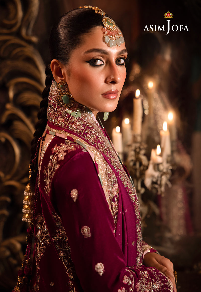 Asim Jofa Designers Limited Edition Ajmmd-03 Embroidered Velvet 3 Pcs