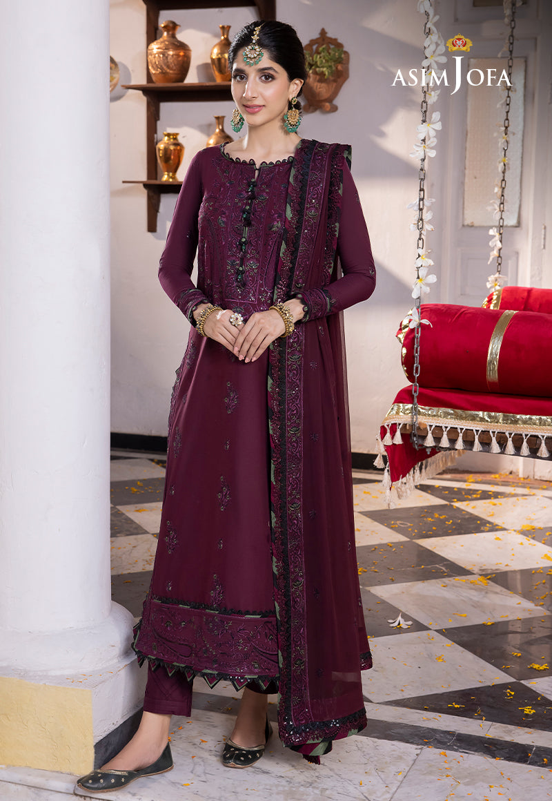 Asim Jofa Abresham '23 Ajab-05 Embroidered Lawn Silk 3 Pcs
