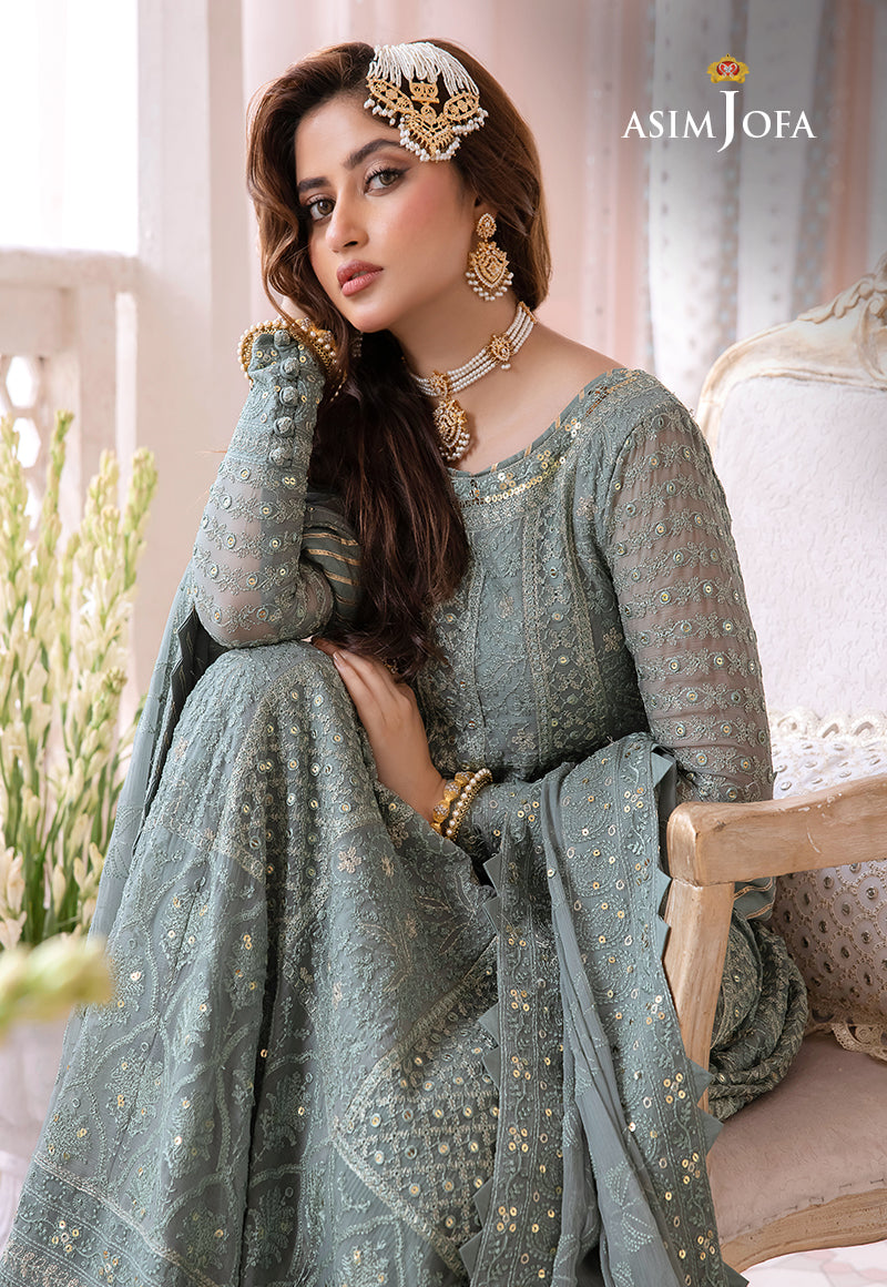 Asim Jofa Chandni '23 Ajcc-07 Designers Stitched Embroidered Chiffon 3 Pcs