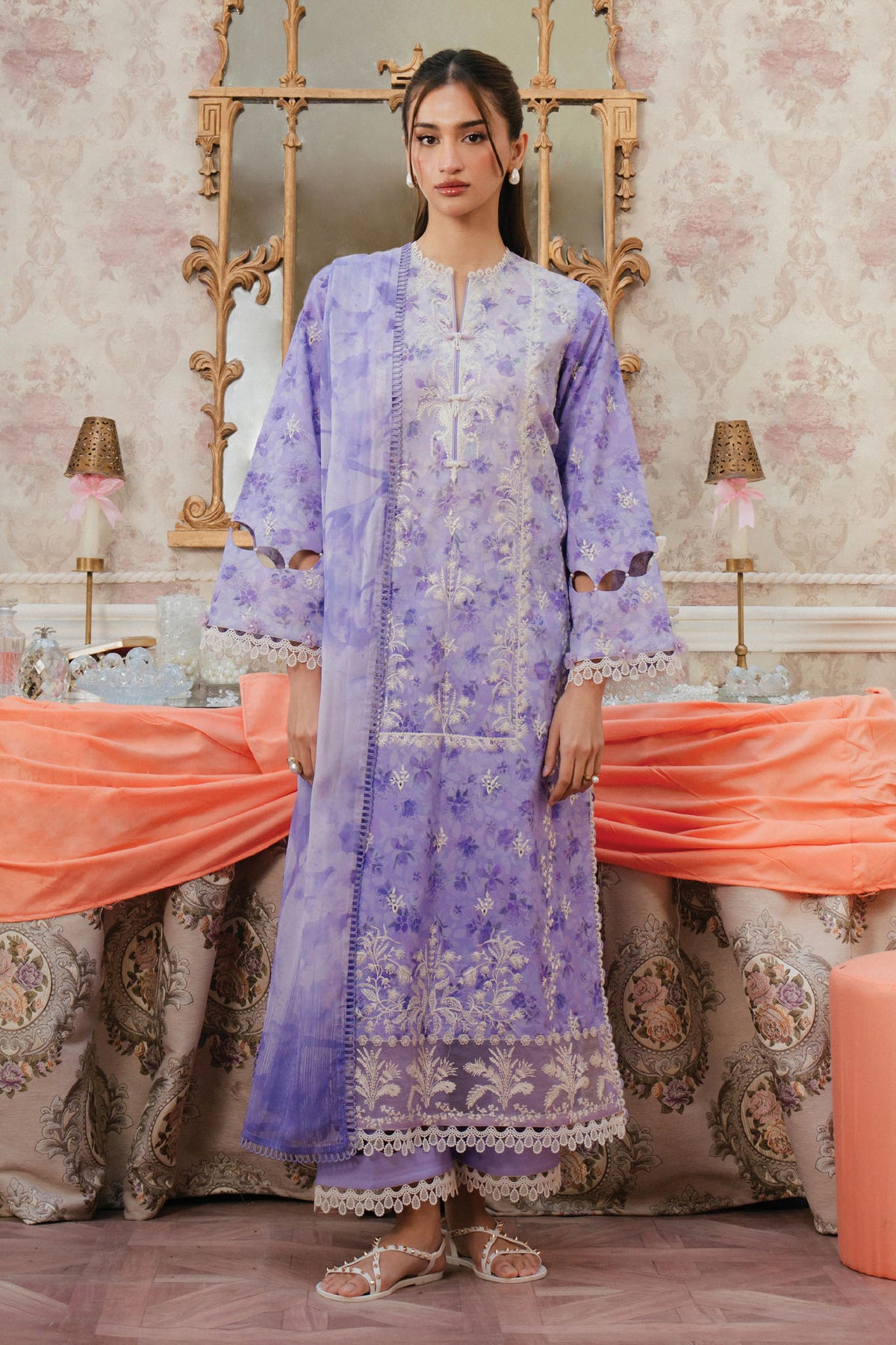 Armelia by Ayzel Unstitched 3 Piece Printed Lawn Collection-AL-V1-10-Delilah