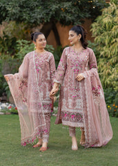 Manzar By Al Harir Stitched 3 Piece Summer Suit-AH004-Manzar-TeaPink