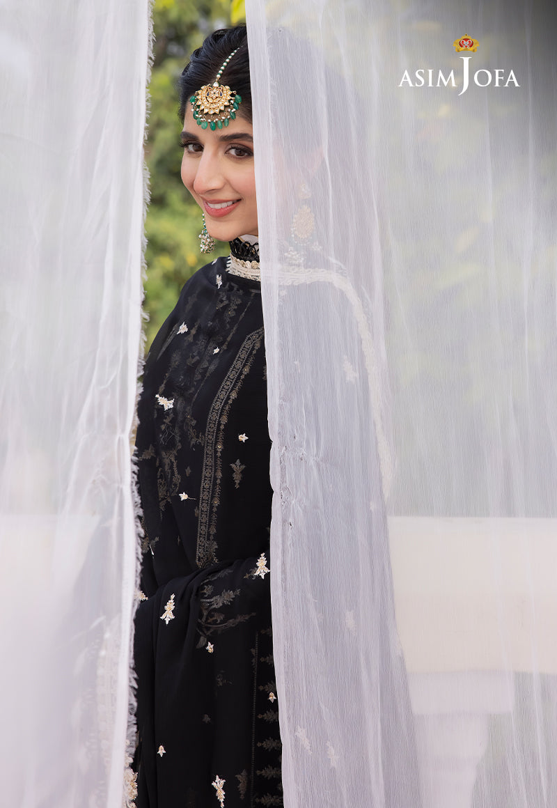 Asim Jofa Abresham '23 Ajab-01 Embroidered Lawn Silk 3 Pcs
