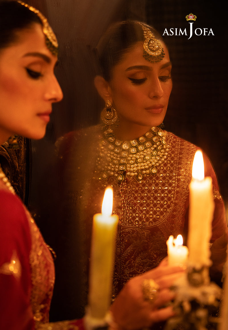 Asim Jofa Makhmal - Wedding Velvet Ajmm-10 Embroidered Velvet 3 Pcs