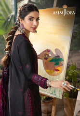 Asim Jofa Shadow Work '23 Ajsw-16 Embroidered Lawn Silk 3 Pcs