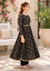 Modest Stitched 3 Piece Cotton Summer Kids Suit-Noor-e-Siyah