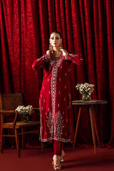 Bagh-E-Makhmal Separates By Zaaviay Stitched Blush Blossom (Two Piece)