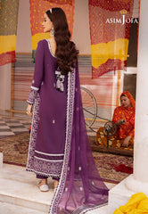 Asim Jofa Abresham '23 Ajab-08 Embroidered Lawn Silk 3 Pcs