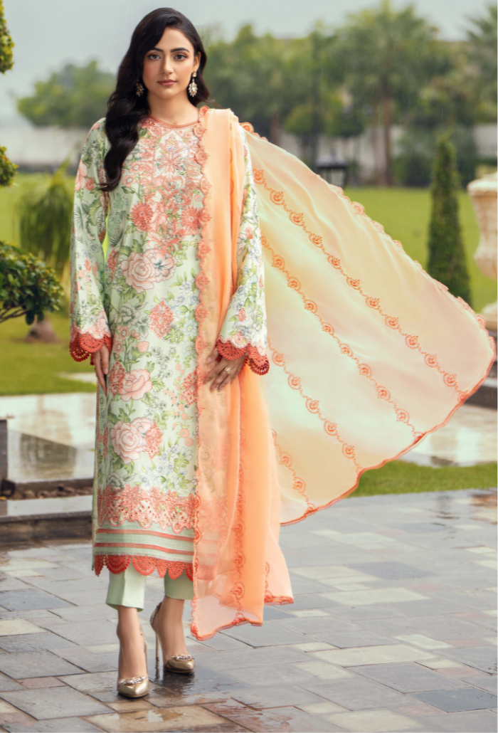 Diva By Humdum Unstitched 3 Piece Emb Karandi Collection'2024