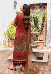 Asim Jofa Rania Pre-Winter '23 Ajrw-01 Embroidered Premium Winter Cotton 3 Pcs