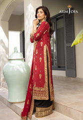 Asim Jofa Mera Haseen Jora - RTW Ajjh-02 Embroidered Raw Silk 3 Pcs