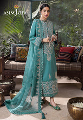 Asim Jofa Shadow Work '23 Ajsw-28 Embroidered Lawn Silk 3 Pcs