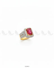 Regal High Impact Cluster Ring Ruby - Zeesy Jewellery