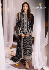 Asim Jofa Shadow Work '23 Ajsw-27 Embroidered Poly Viscose 3 Pcs