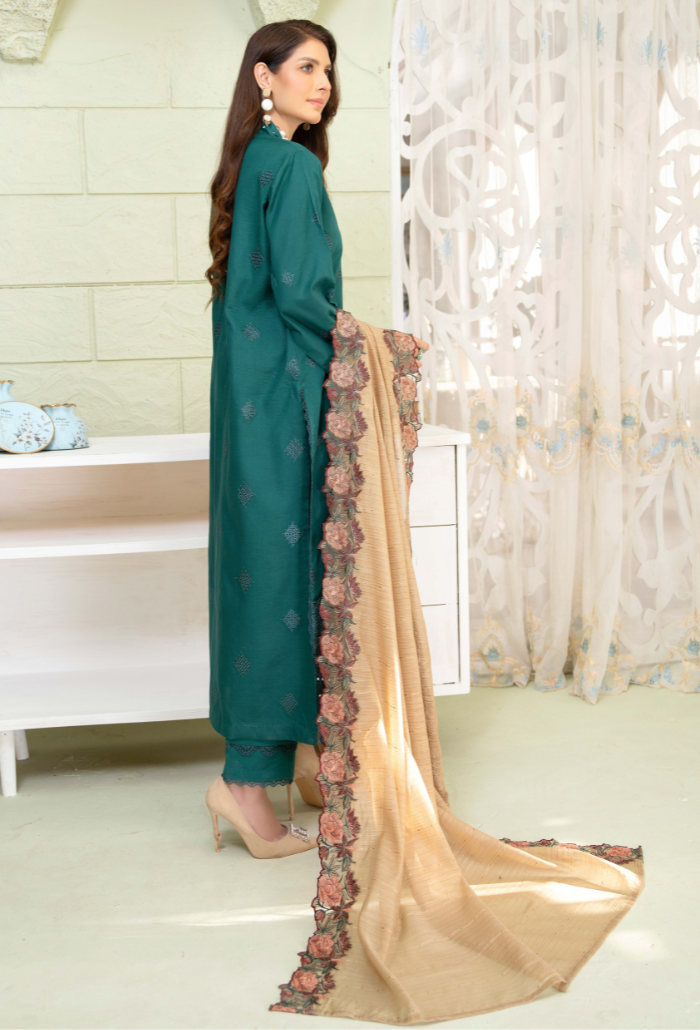 Baad e Baharaan By Humdum Unstitched 3 Piece Emb Lawn Collection'2024-D-07