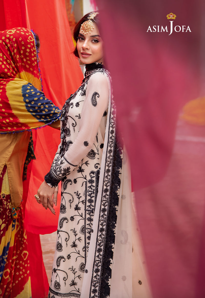 Asim Jofa Abresham '23 Ajab-02 Embroidered Chiffon 3 Pcs