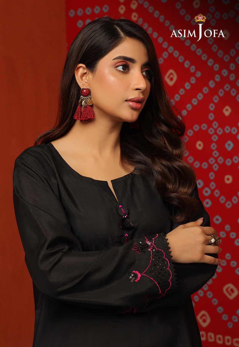 Asim Jofa Tara Sitara Ajtm-05 - 2 Pcs Embroidered Raw Silk 2 Pcs