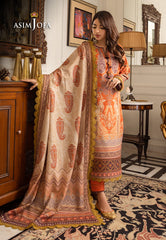 Asim Jofa Aira & Asra Pret Ajiwp-12 Embroidered Khaddar Stitched 3 Pcs