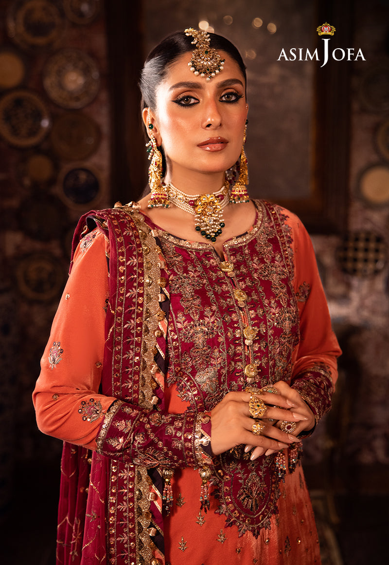 Asim Jofa Makhmal - Wedding Velvet Ajmm-01 Embroidered Velvet 3 Pcs